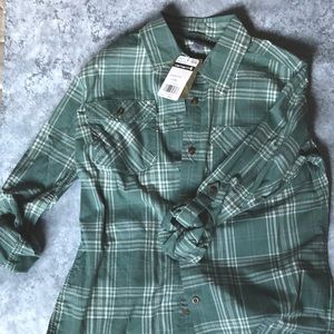 Green Plaid Carhartt Button Down | Size Small